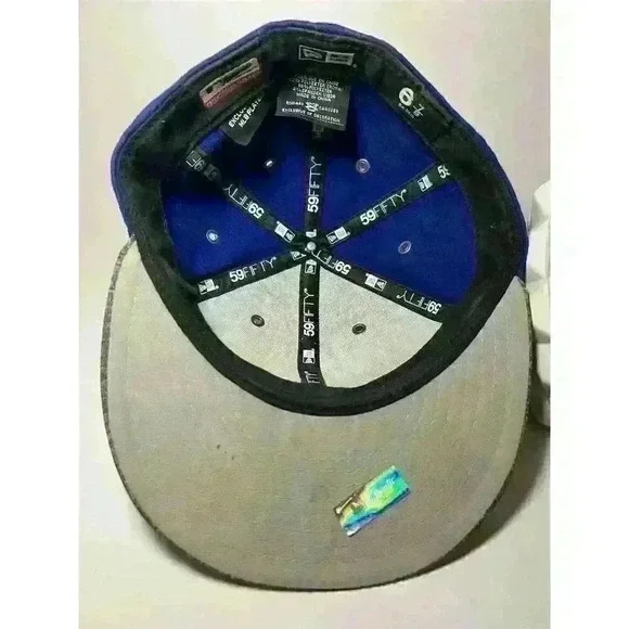 New Era New York Mets 59FIFTY Fitted Hat Blue Size 6 7/8 MLB - Picture 13 of 13